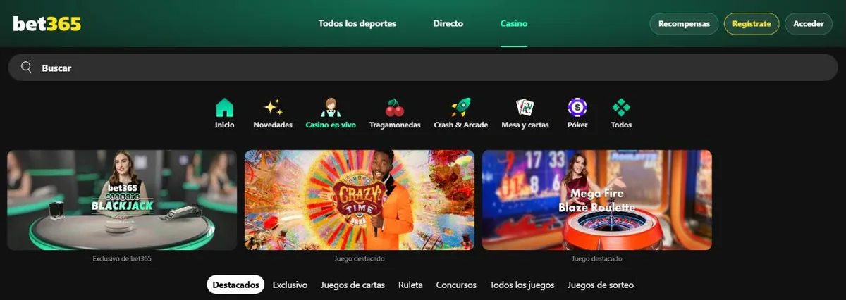 Mesa bet365 All Bets Blackjack en el casino en vivo de bet365