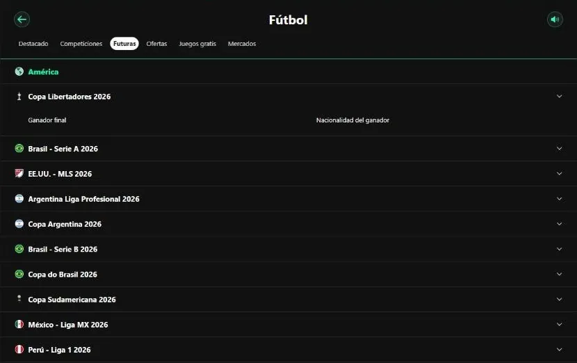 Apuestas a largo plazo de fútbol en bet365